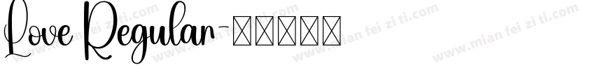 Love Regular字体转换